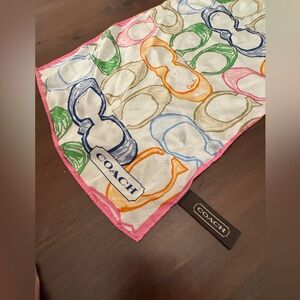 Coach Multicolor Patterned Scarf